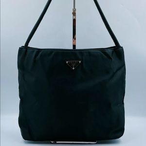 Prada black nylon medium size bag